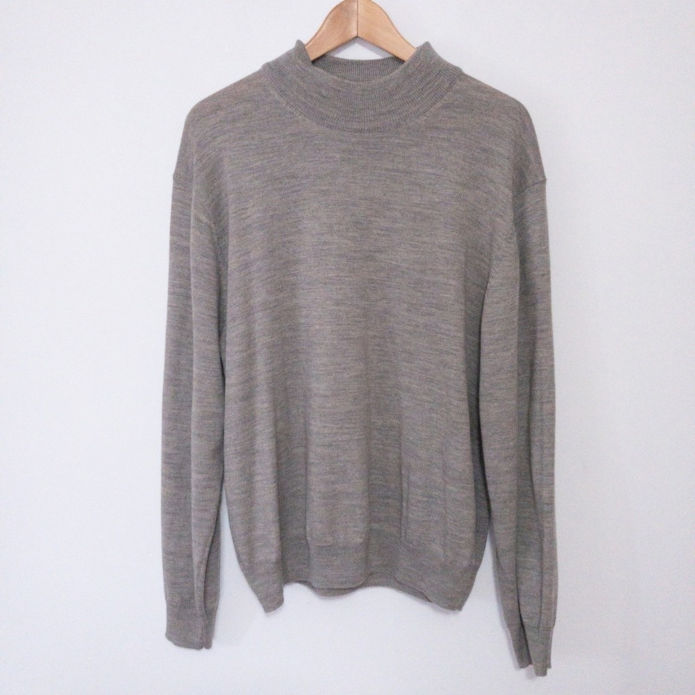 Club Room 100% Merino Wool Sweater Mens XL Beige Sand Luxury Comfort‎ New